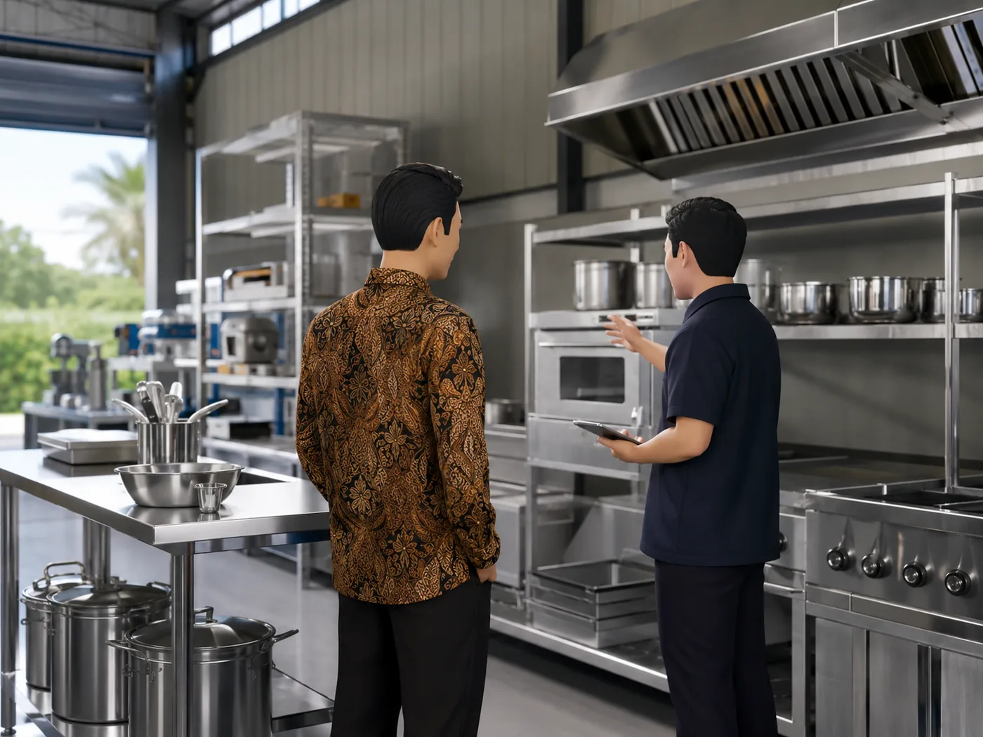 Proses survei dan penilaian peralatan restoran bekas